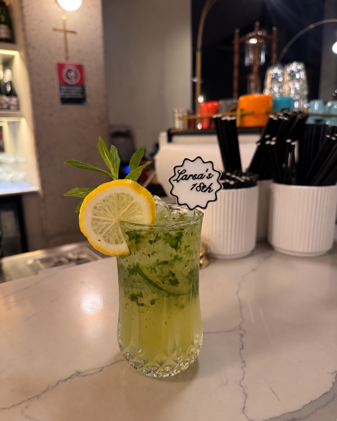 Personalised drink stirrers — example of our work